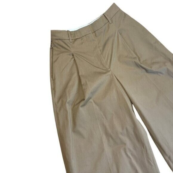 625. G. Gwyn by Goop Marlow Trouser Camel Tan Brown Wide Leg Pants $595 EUC Sz 4 - Picture 7 of 9